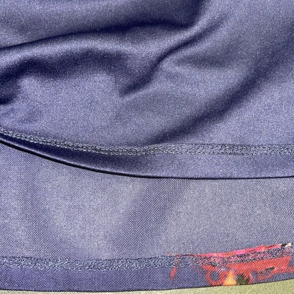 Isabel Maternity Blue Floral Rayon Dress Long Sleeve Size XXL - Picture 8 of 8